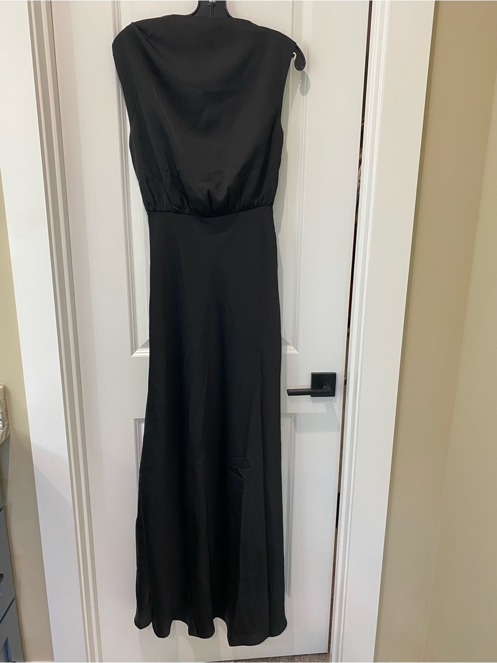 NWT Lulus Ada Satin zip back maxi dress size small
